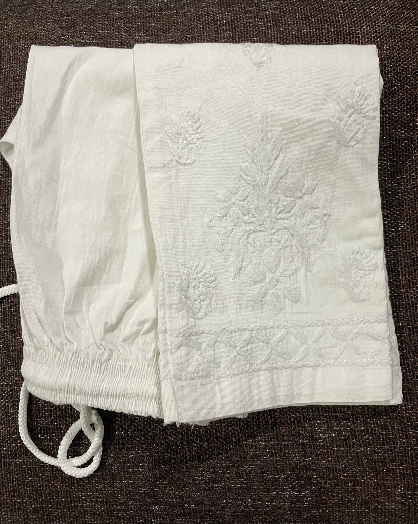 White Chikankari Pant